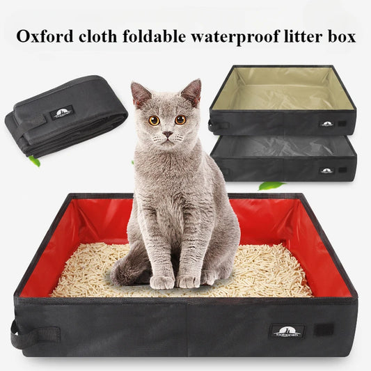 Hign-concerned Foldable Cat Litter Box Oxford Cloth