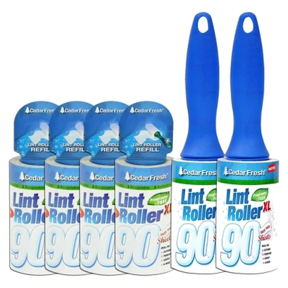 Pretty Pets Lint Roller Set 2 Pack 90 Sheets Reusable