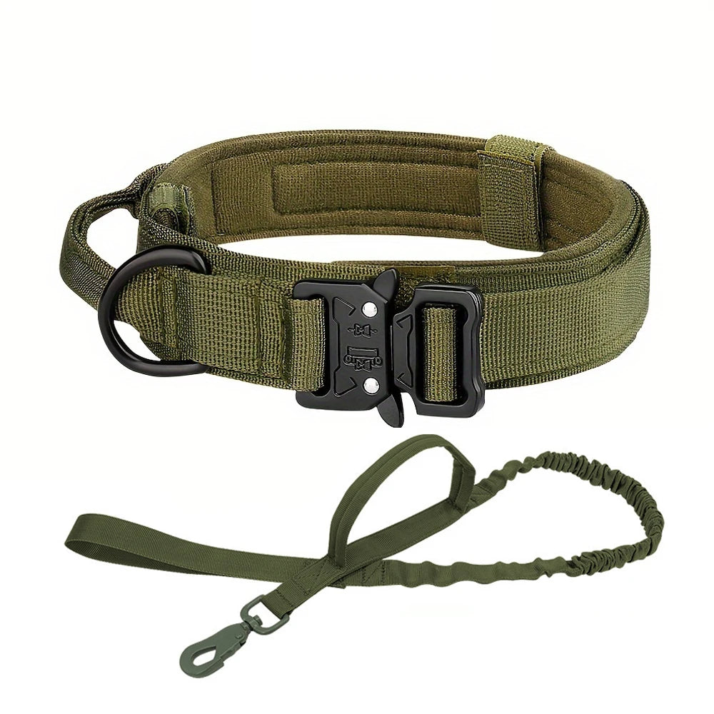 Petravelcn Dog Training Collar Adjustable Tactical Leash Set