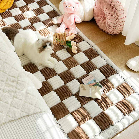 Petravelcn Dog Bed Mat Warm Cushion Anti Slip Cover