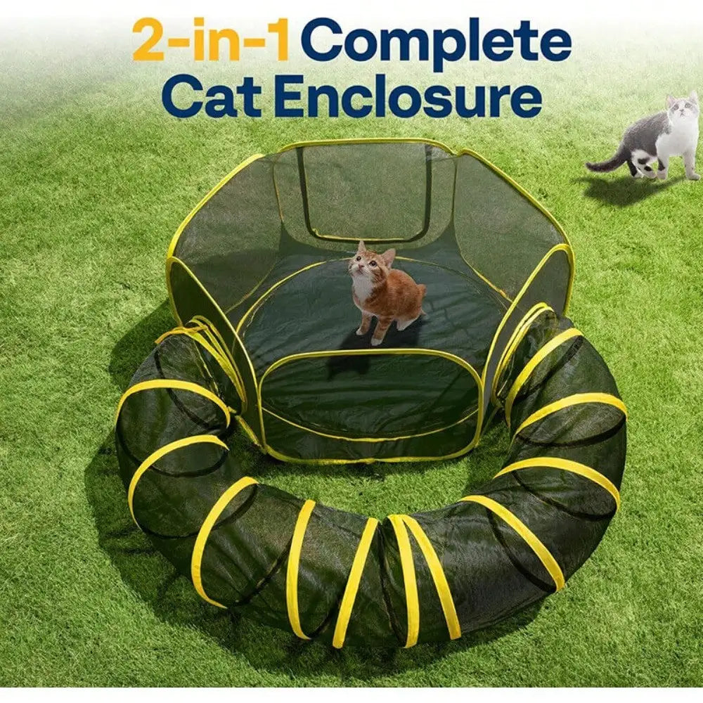 Closure Outdoor Cat Enclosure 2 In 1 Portable Catio Tent