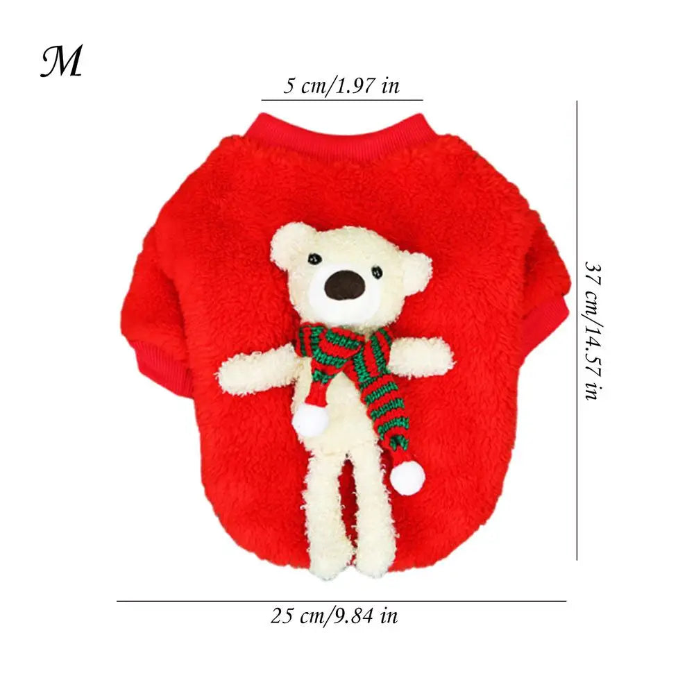 Hign Concerned Christmas Pet Hoodie Costume Bear Plush