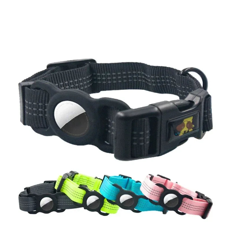 Pretty Pets AirTag Friendly Reflective Nylon Dog Collar