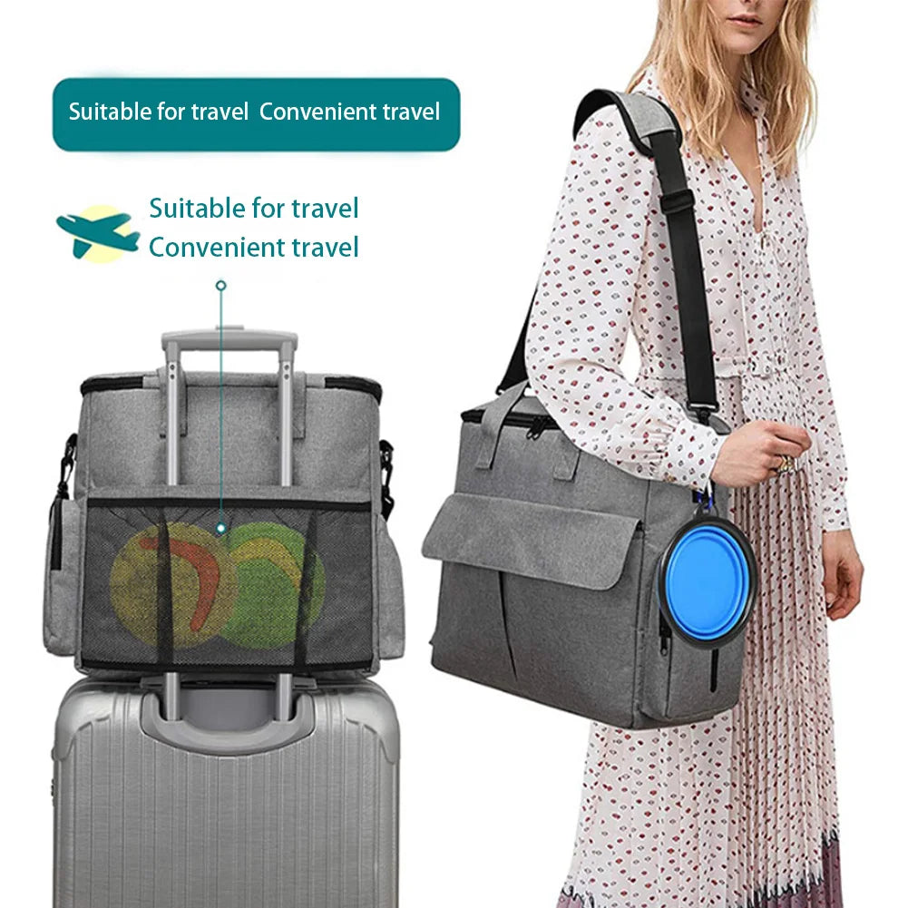 TWISTER.CK Dog Travel Bag Backpack With Food Bags Bowls
