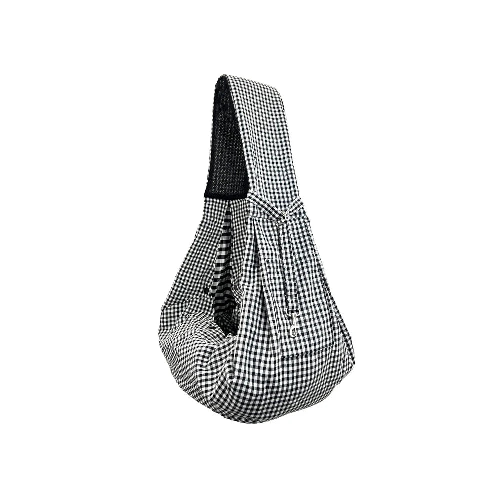 Piang Gouer Checkered Pattern Pet Carrier Bag For Dogs Cats