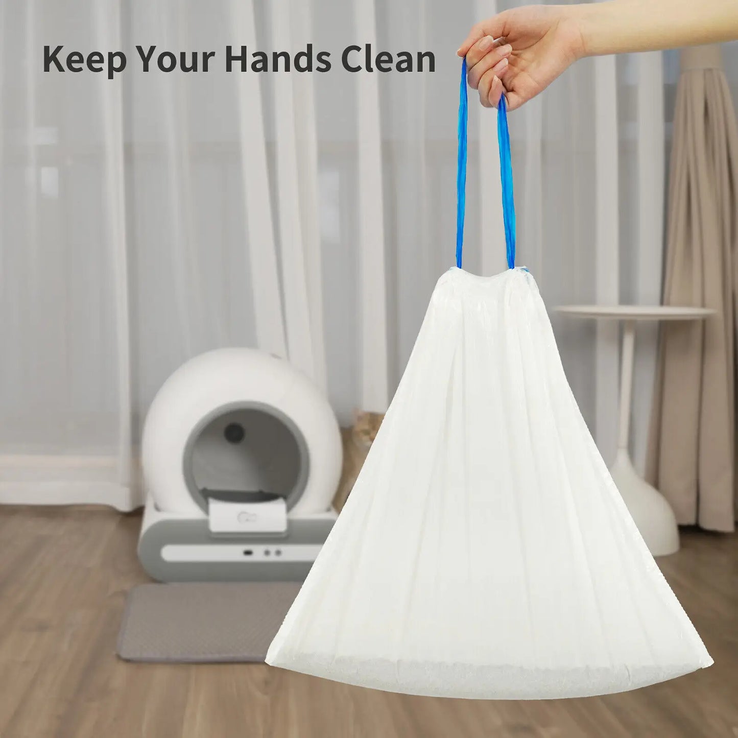DOEL Self Cleaning Cat Litter Box Drawstring Liners