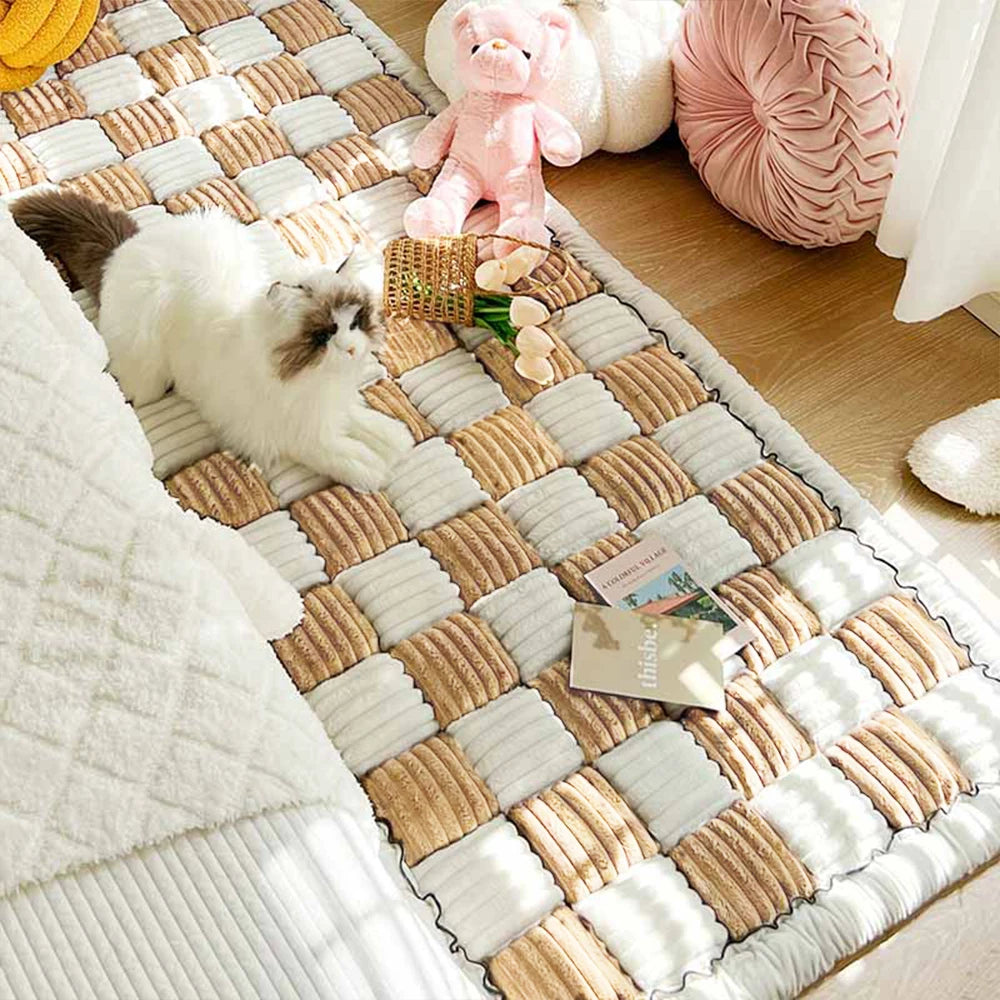 Petravelcn Dog Bed Mat Warm Cushion Anti Slip Cover