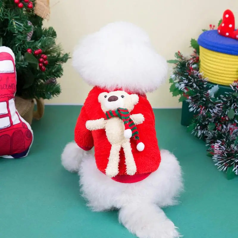 Hign Concerned Christmas Pet Hoodie Costume Bear Plush