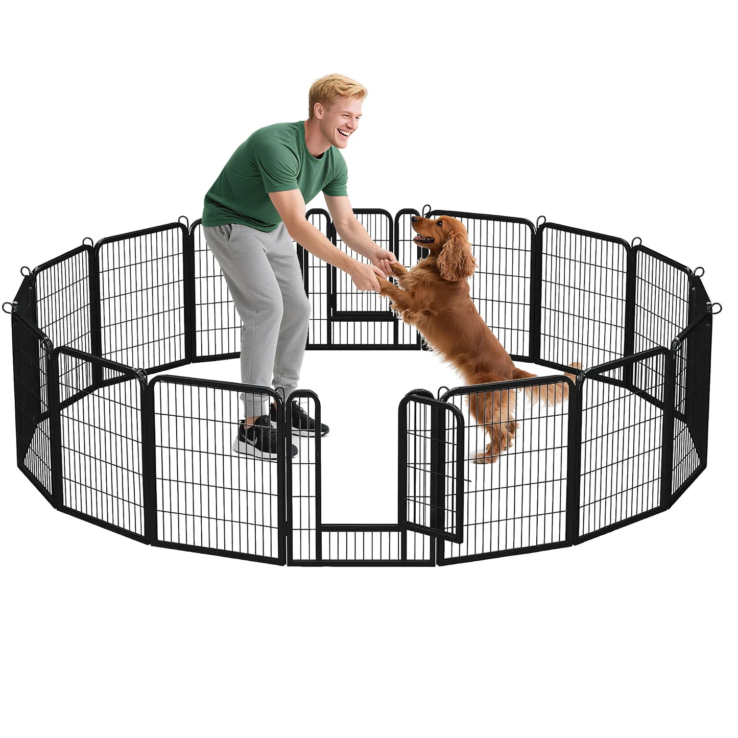 Pequlti Heavy Duty Puppy Playpen For Indoor Outdoor Use