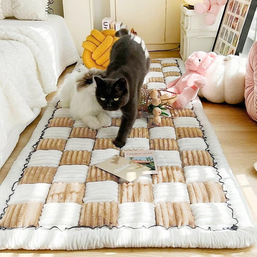 Petravelcn Dog Bed Mat Warm Cushion Anti Slip Cover