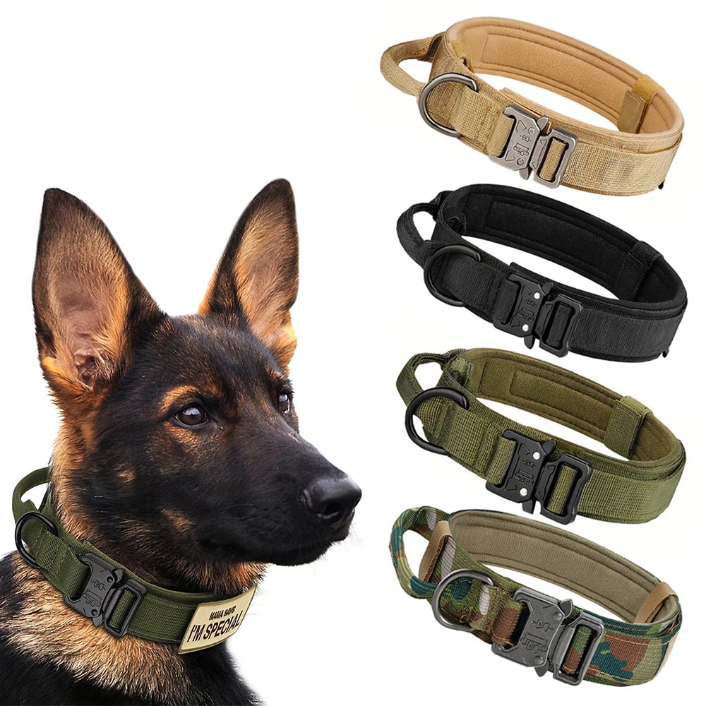 Petravelcn Dog Training Collar Adjustable Tactical Leash Set