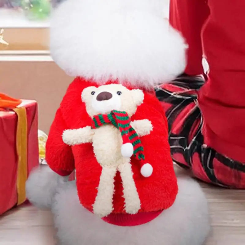 Hign Concerned Christmas Pet Hoodie Costume Bear Plush