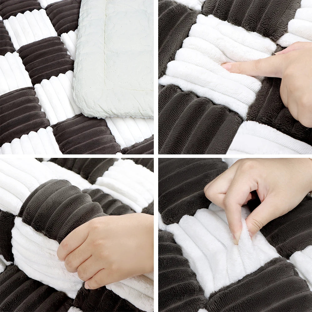 Petravelcn Dog Bed Mat Warm Cushion Anti Slip Cover