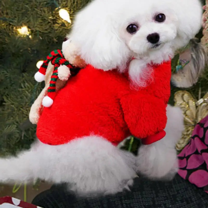 Hign Concerned Christmas Pet Hoodie Costume Bear Plush