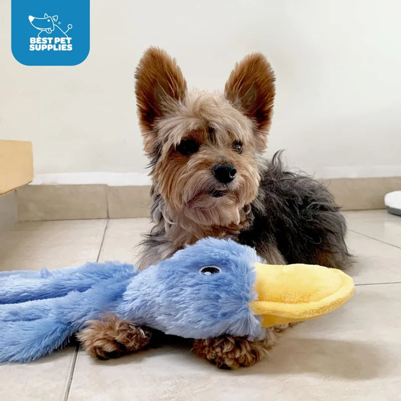 Pretty Pets Pet Supplies Dog Plush Squeaky Duck Toy