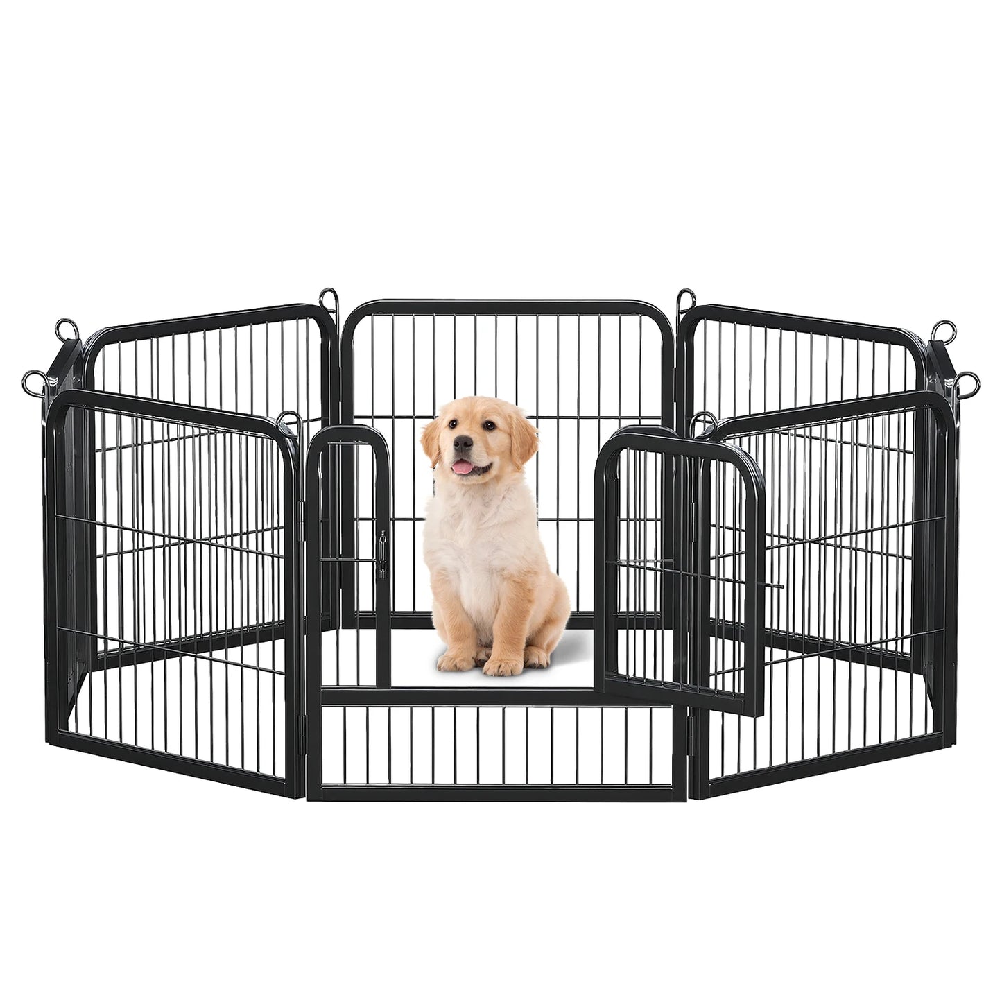 Pequlti Heavy Duty Puppy Playpen For Indoor Outdoor Use