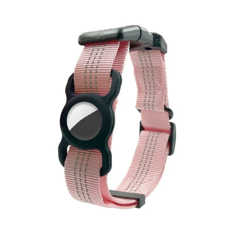Pretty Pets AirTag Friendly Reflective Nylon Dog Collar