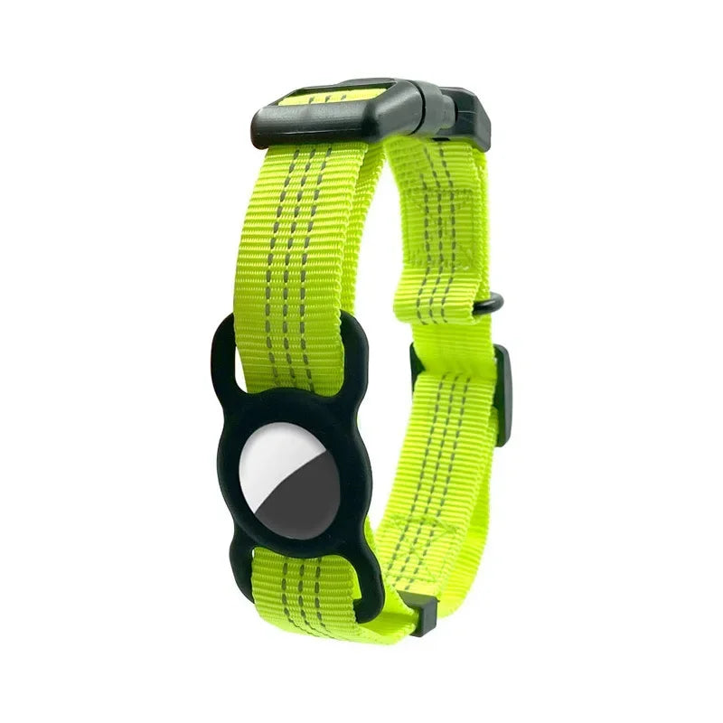 Pretty Pets AirTag Friendly Reflective Nylon Dog Collar