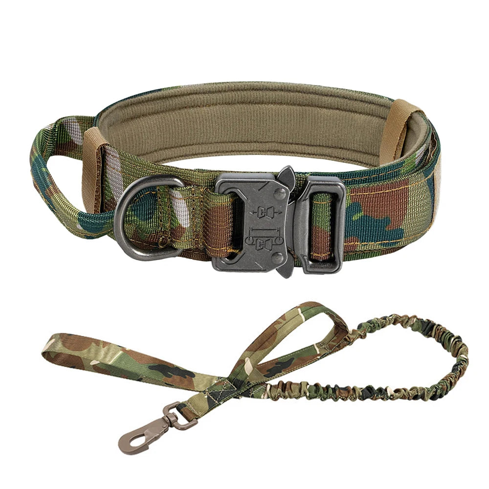 Petravelcn Dog Training Collar Adjustable Tactical Leash Set