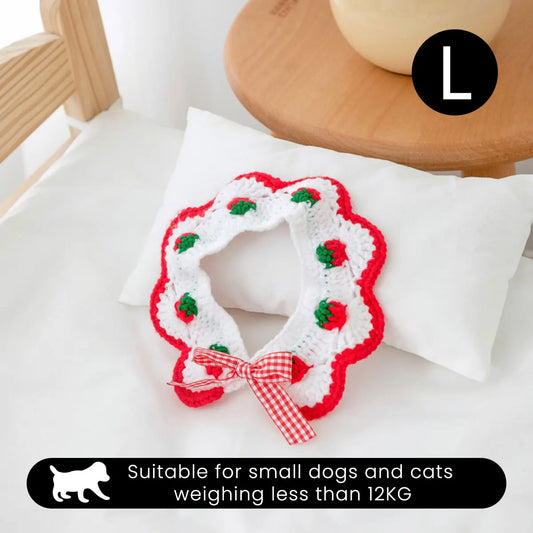 CN Zhejiang Handwoven Knitted Cat Collar Cute Bow Accessory