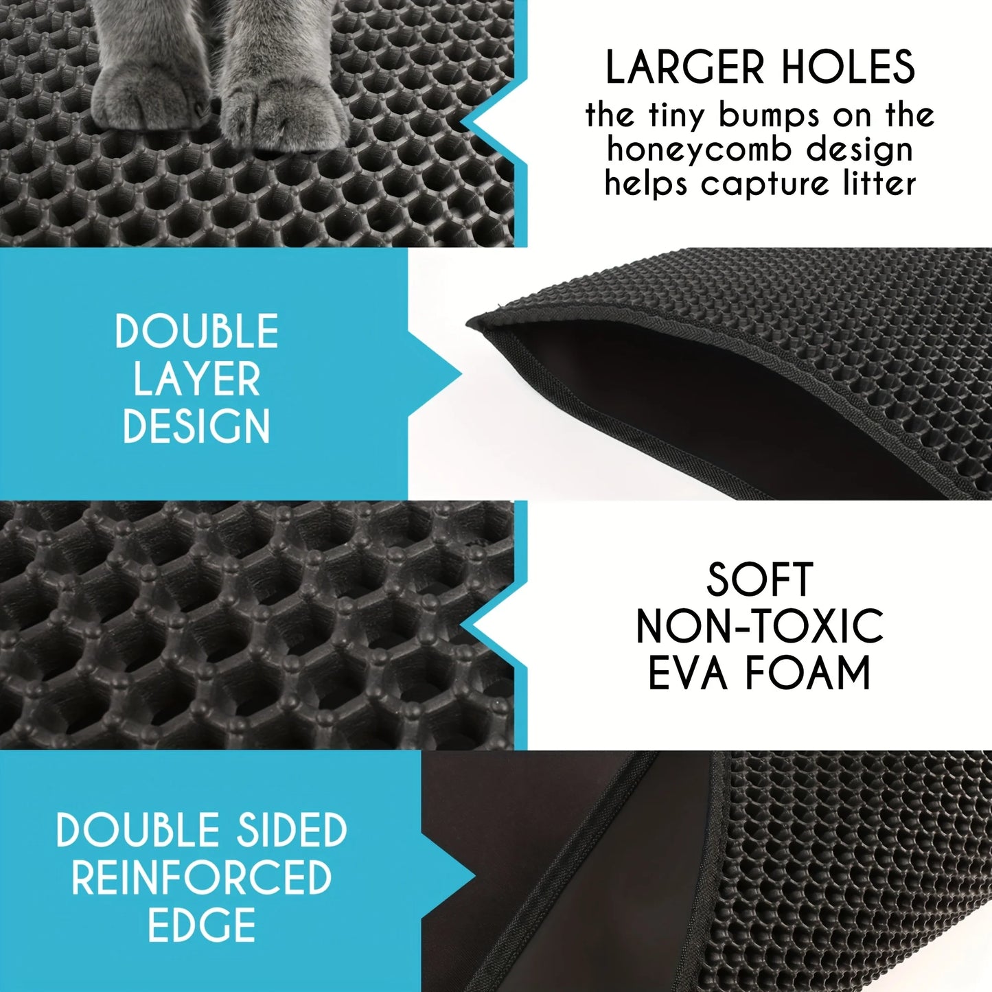 Hign-concerned Double Layer Honeycomb Cat Litter Mat