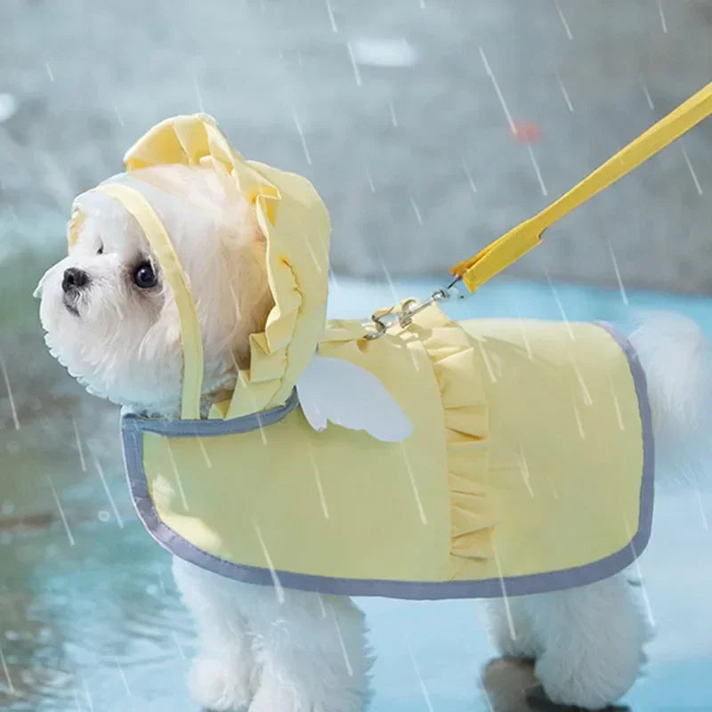 GuTing Angel Dog Raincoat Cape Style Waterproof Poncho
