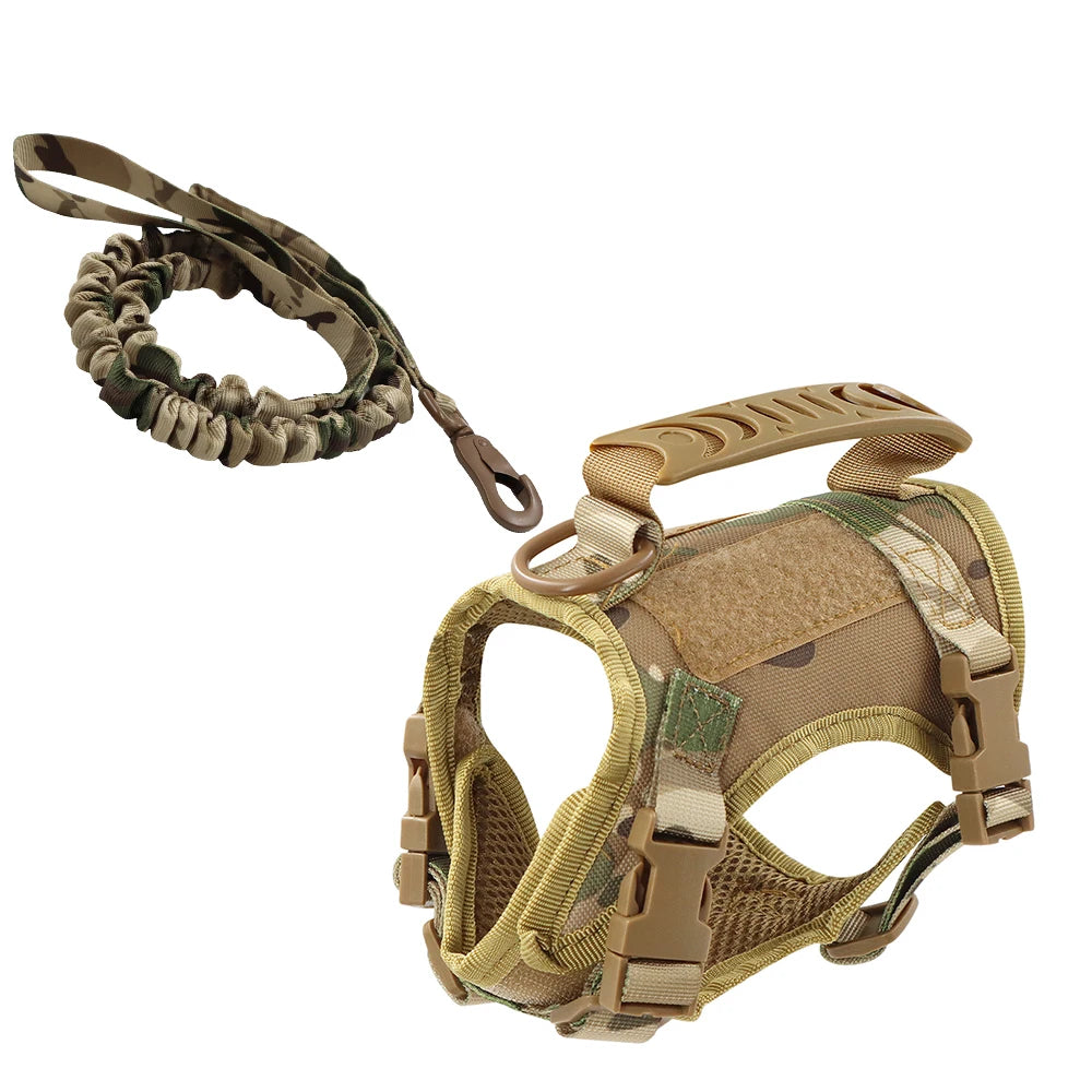 PETRAVELCN Tactical Puppy Harness Leash Set For Dogs