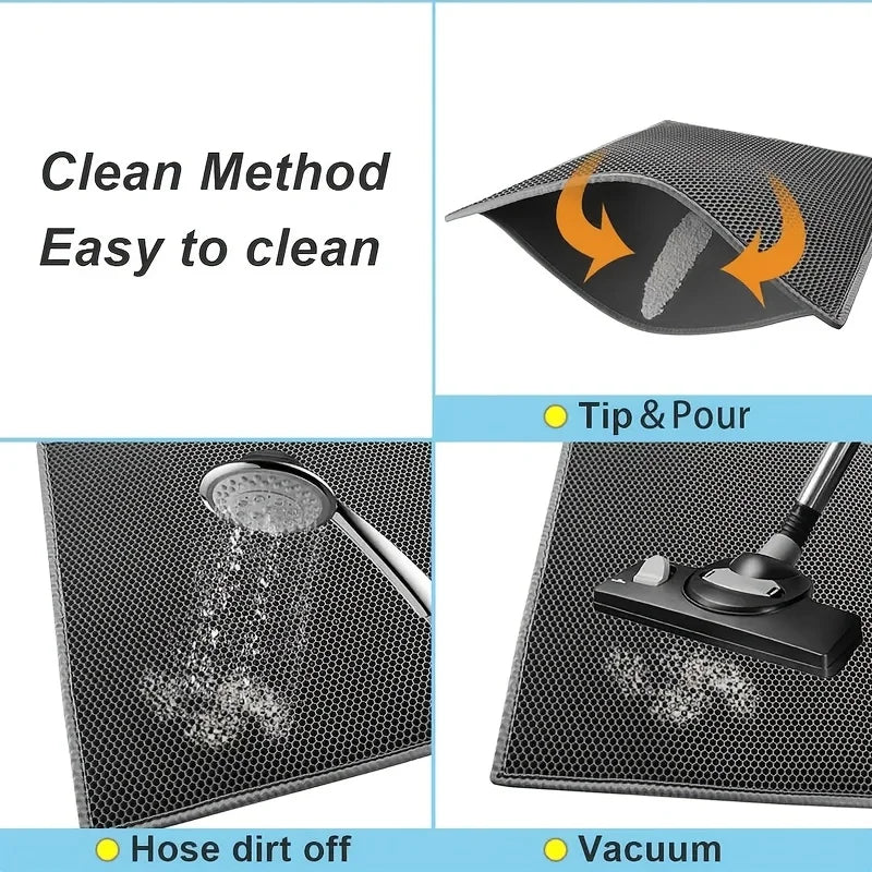 Hign-concerned Double Layer Honeycomb Cat Litter Mat