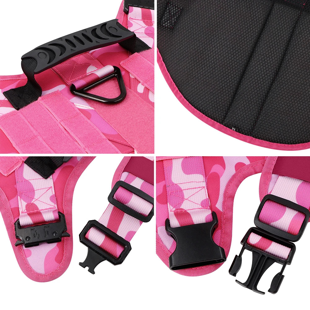 PETRAVELCN Military Camouflage Dog Harness Training Vest