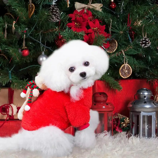 Hign Concerned Christmas Pet Hoodie Costume Bear Plush