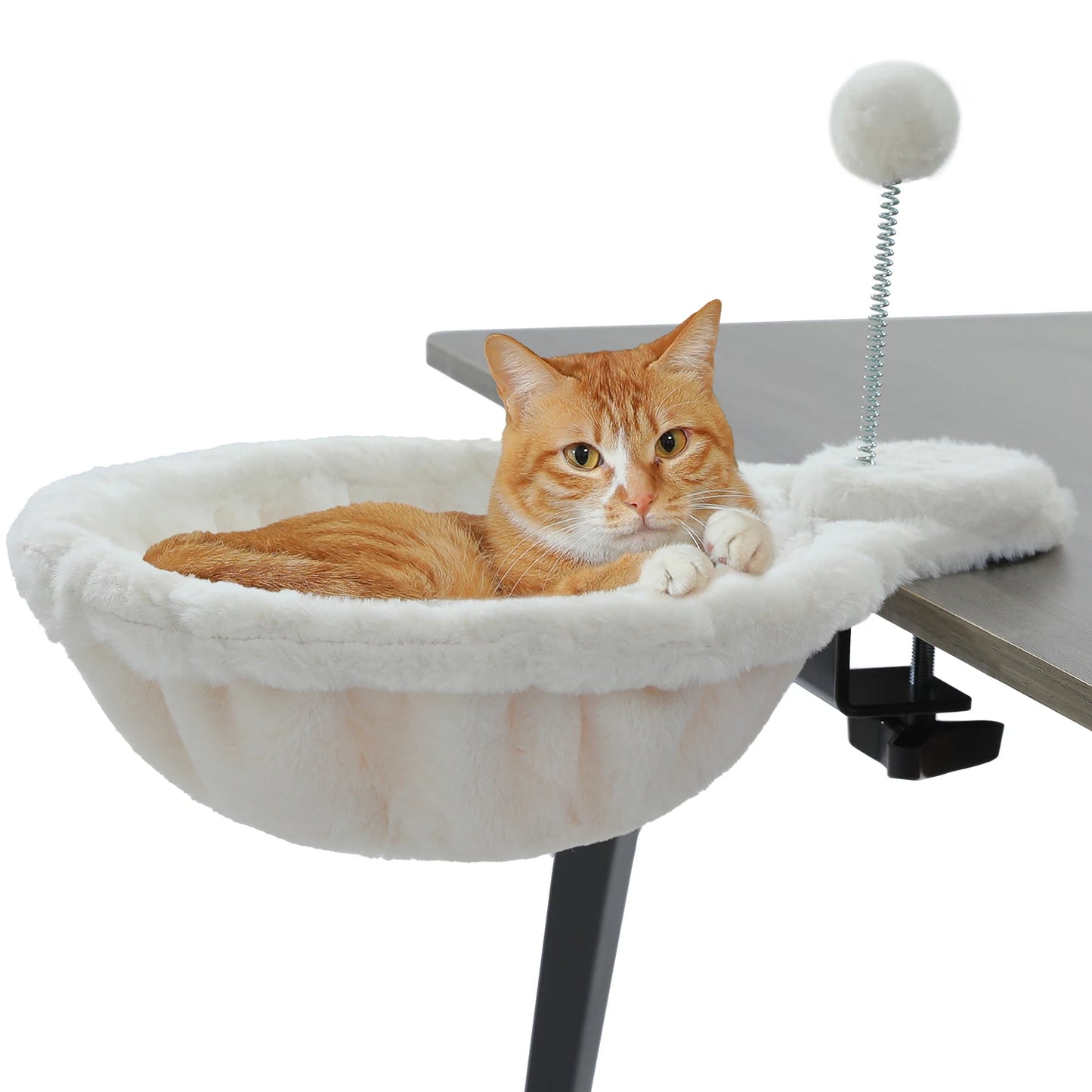 PEQULTICN Cozy Portable Cat Bed Hammock Basket Plush Toy