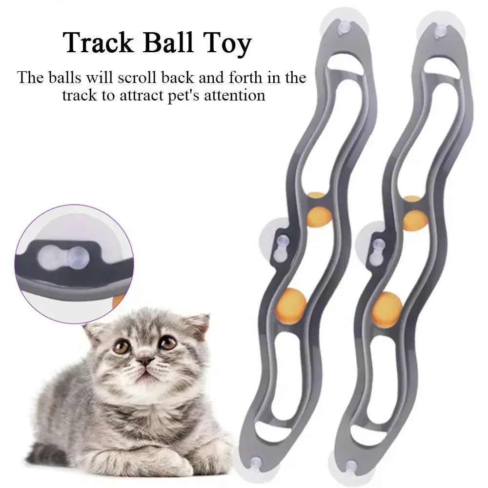 CN Cat Interactive Ping Pong Ball Teasing Educational Toy