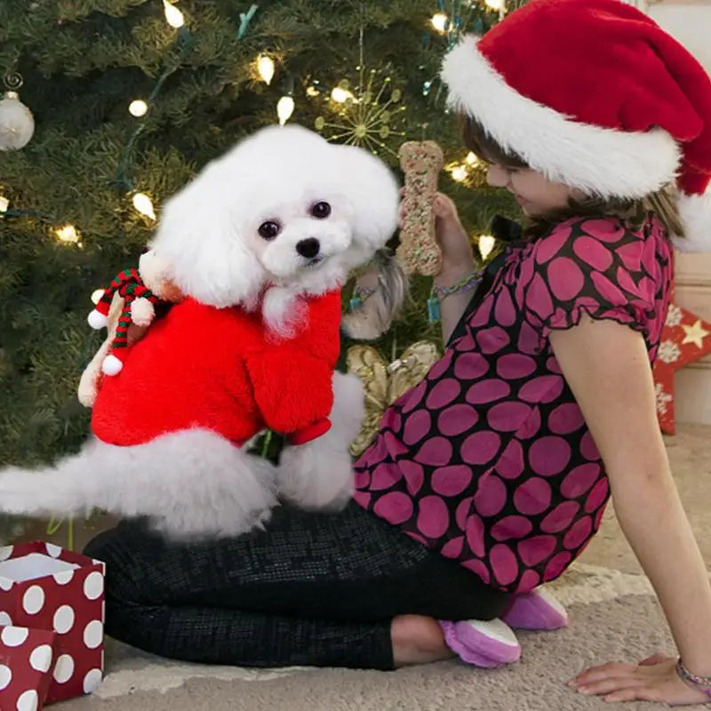Hign Concerned Christmas Pet Hoodie Costume Bear Plush