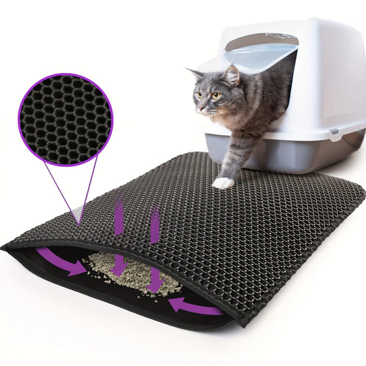 Hign-concerned Double Layer Honeycomb Cat Litter Mat