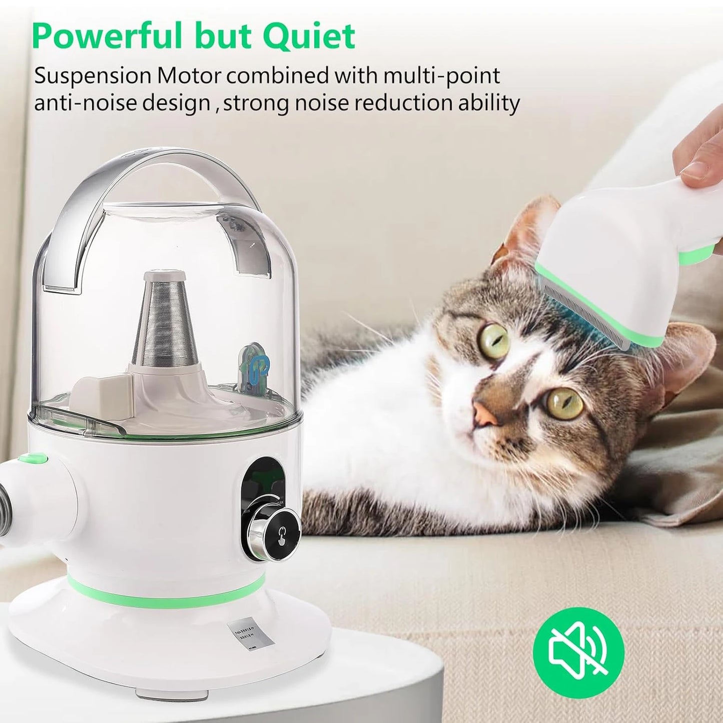 DishyKooker Pet Grooming Vacuum Kit With 5 Tools For Pets