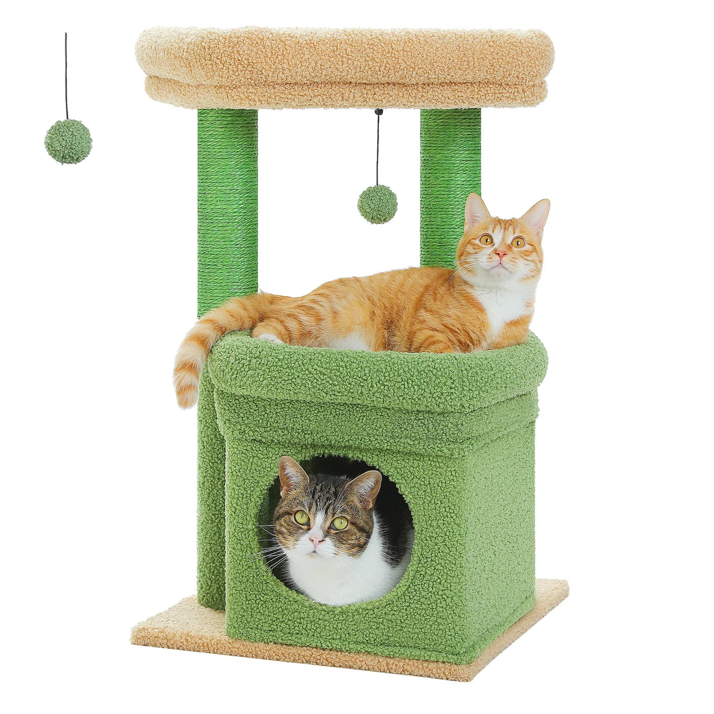 PEQULTICN Cat Tree Tower With Cozy Condo And Perch Stand