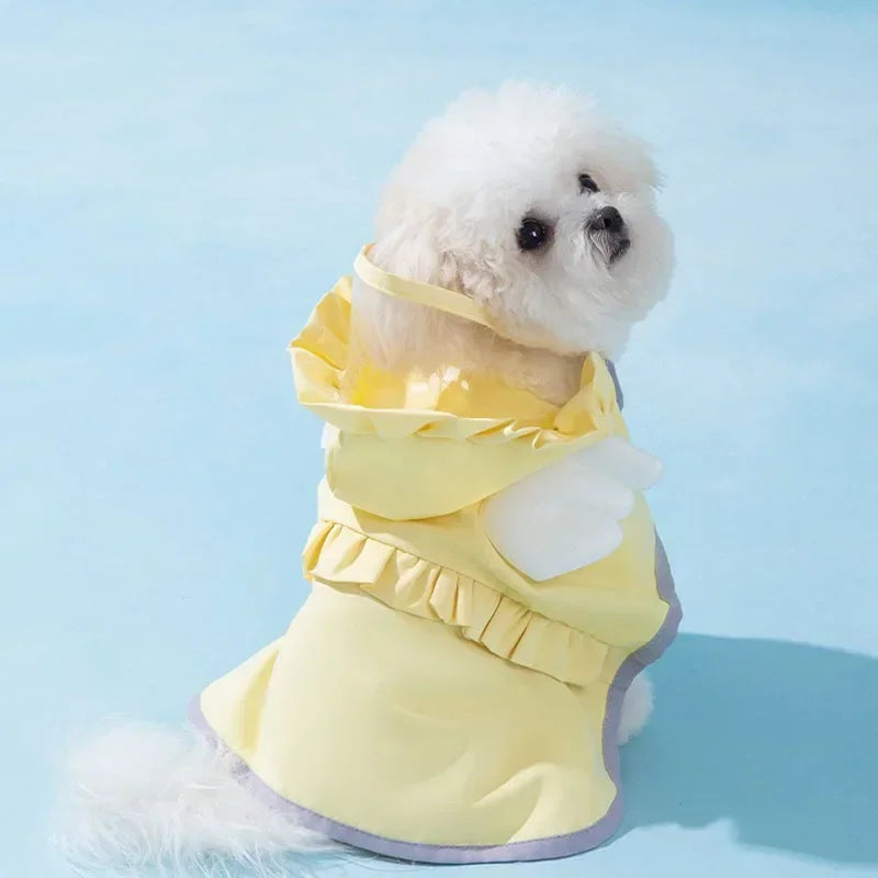 GuTing Angel Dog Raincoat Cape Style Waterproof Poncho