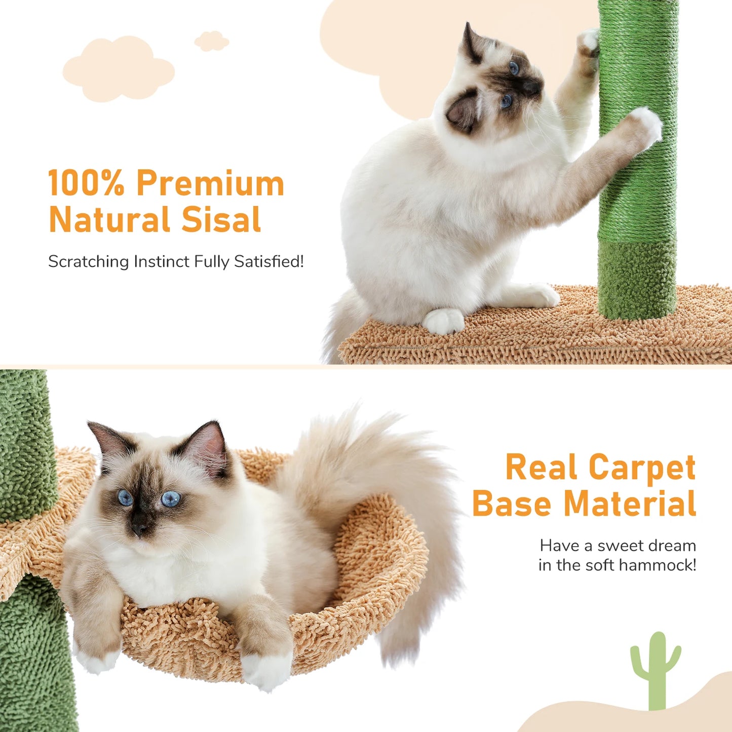 PAWZ Road Cat Tree 5 Tier Floor To Ceiling Tower Hammock