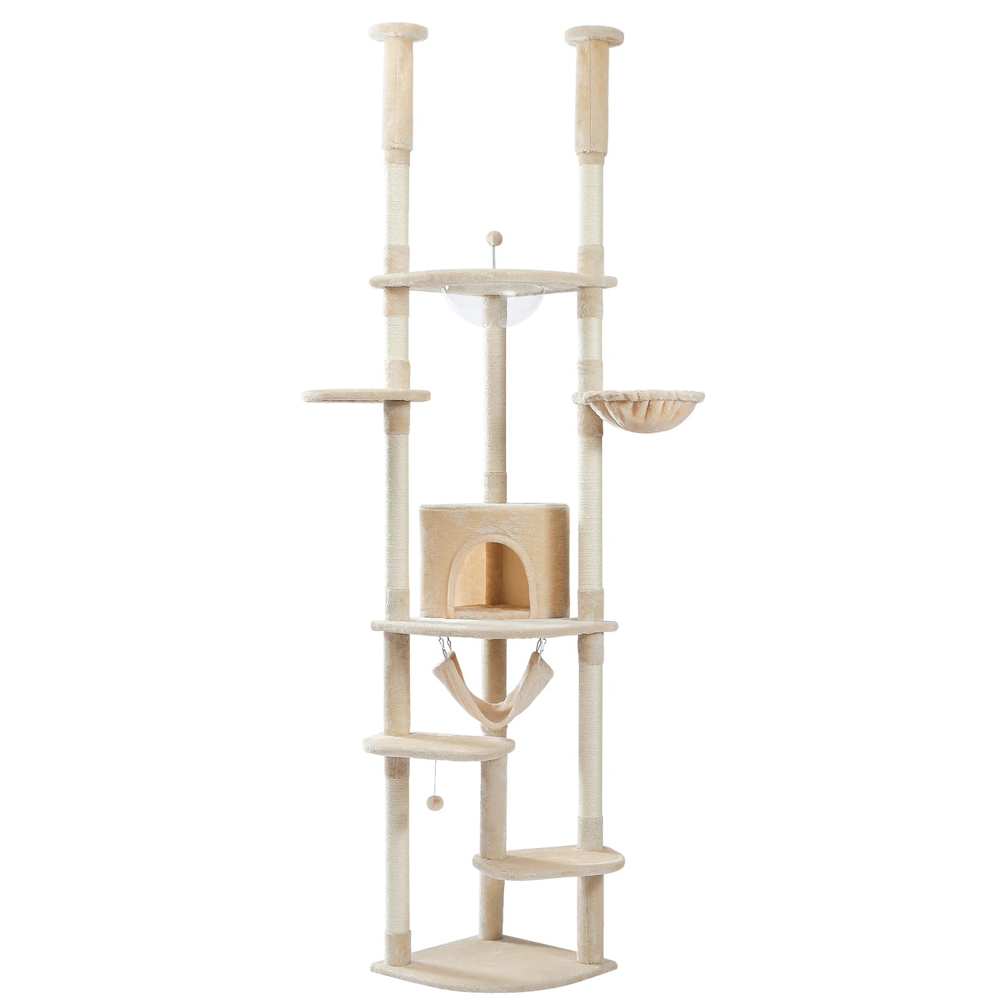 PEQULTICN Cat Tree Tower Acrylic Perch Hammock Beds Cave