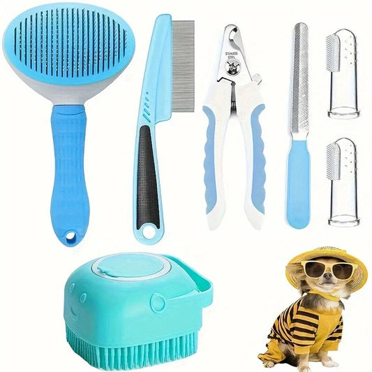 Hign-concerned 7 Pack Pet Grooming Set For Dogs And Cats