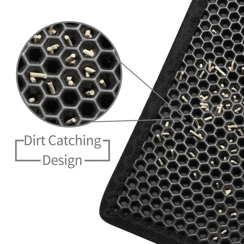 Hign-concerned Double Layer Honeycomb Cat Litter Mat
