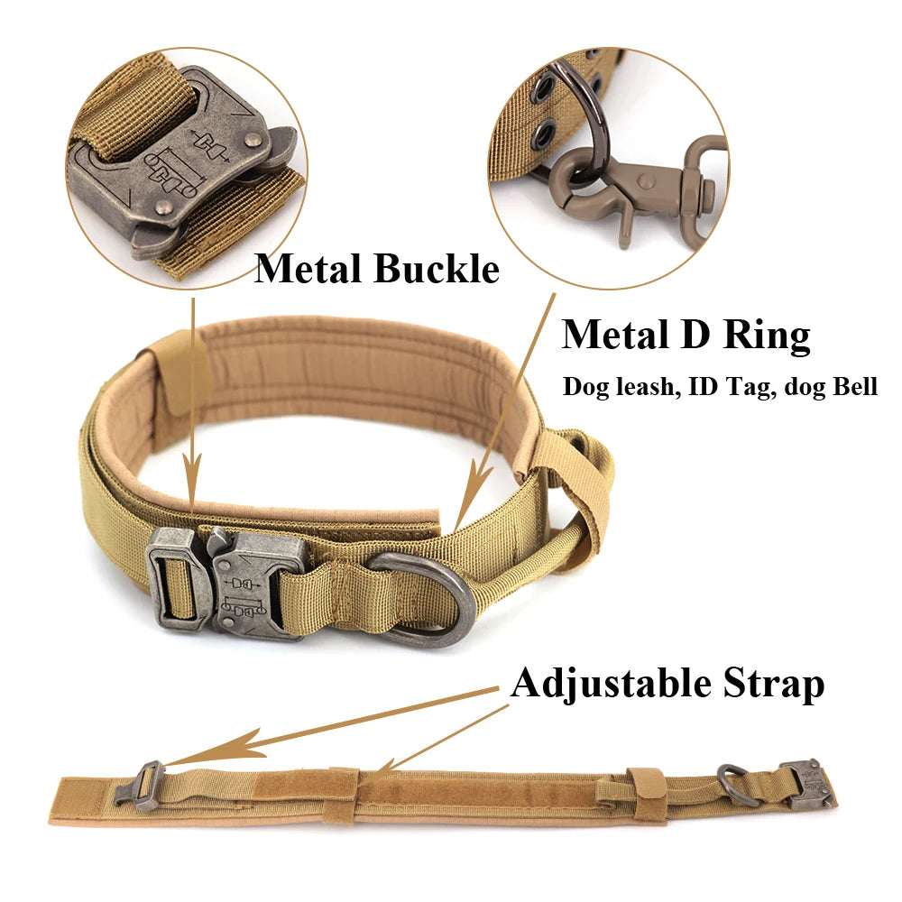 Petravelcn Dog Training Collar Adjustable Tactical Leash Set