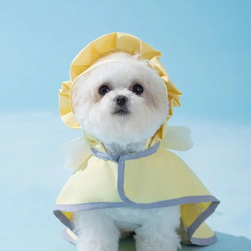 GuTing Angel Dog Raincoat Cape Style Waterproof Poncho