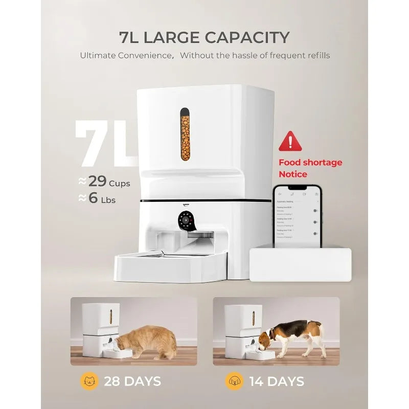 Hign-concerned Cat Feeder With Camera 1080P 5G WiFi