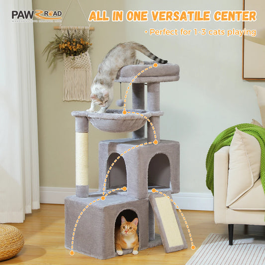 PEQULTICN Cat Tree Indoor Multi Level Tower With Condos