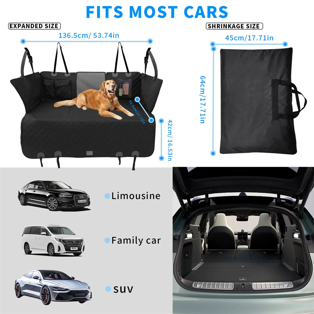 BINGOPAWCN Waterproof Dog Car Seat Cover Backseat Travel