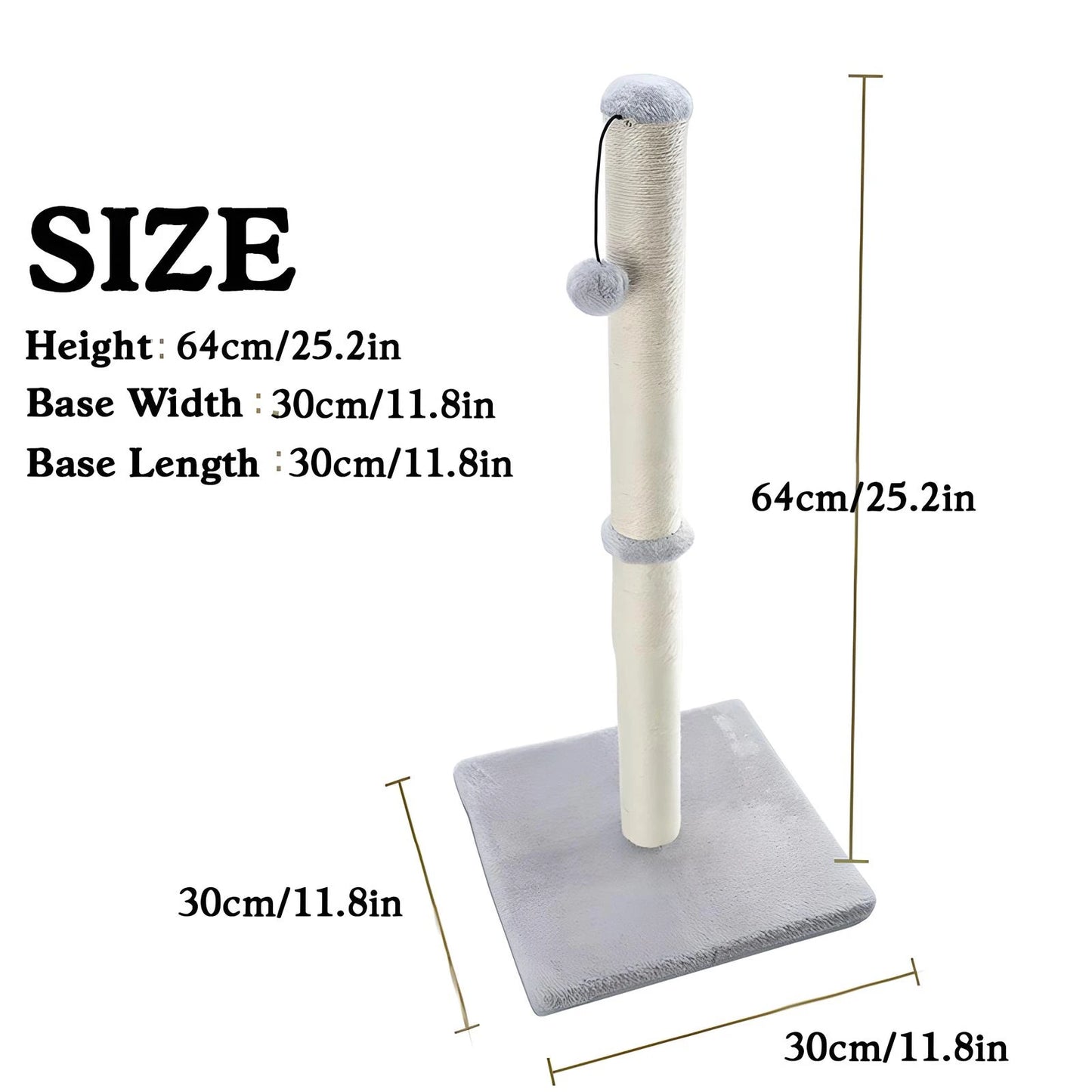 Guangdong Cat Vertical Scratching Post Dangling Ball Sisal