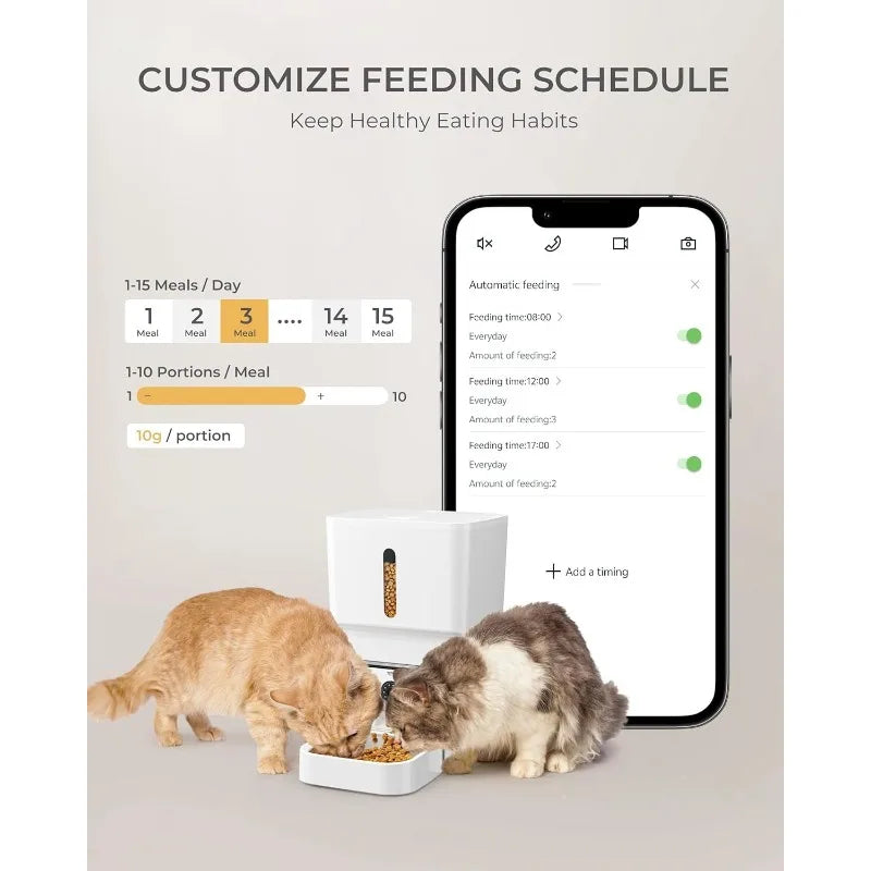 Hign-concerned Cat Feeder With Camera 1080P 5G WiFi