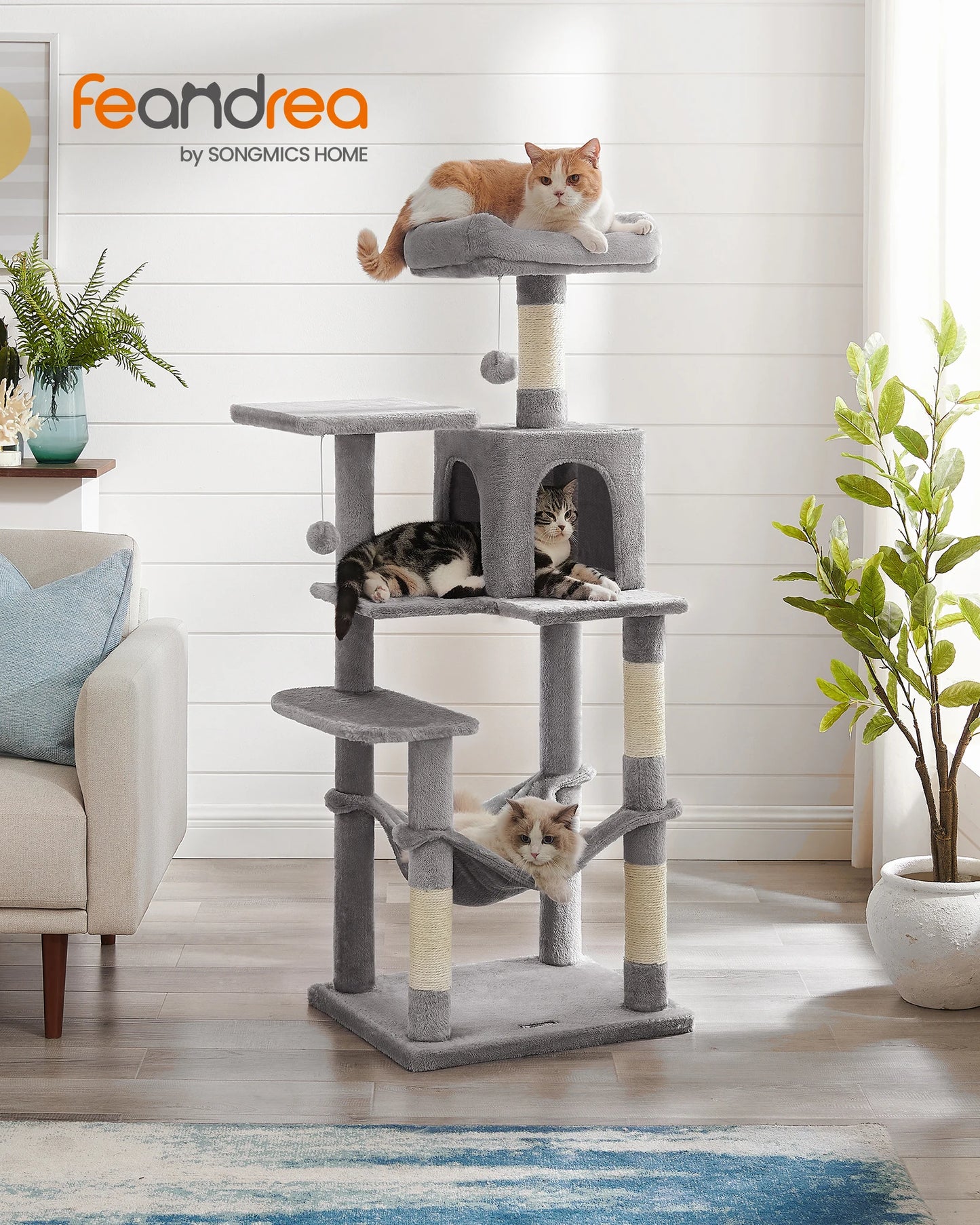 Feandrea Cat Tree Multi Level Tower With Scratching Posts