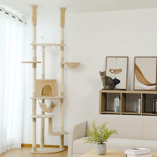 PEQULTICN Cat Tree Tower Acrylic Perch Hammock Beds Cave